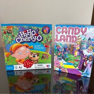 Colorful HiHo Cherry-O and Candy Land Games Bundle